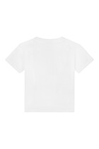Kids Logo Print Cotton T-Shirt